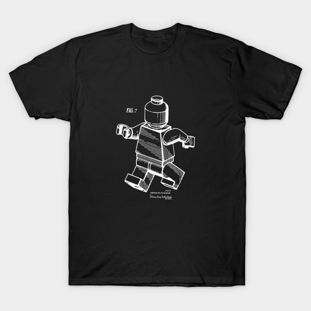 Lego Man Minifigure Patent Image T-Shirt by MadebyDesign